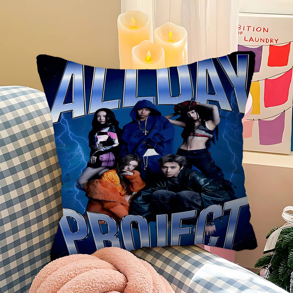 Kpop Hot A-ALLDAY P-PROJECT Personalized Picture Text Home Decorative Pillows Household Gifts 45x45cm