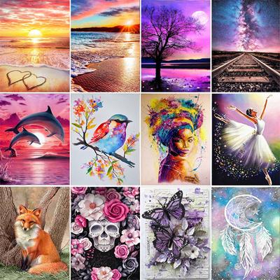 Pittura Diamante 5D Fai da Te Fiore Teschio Auto Kit Ricamo Diamante Punto Croce Mosaico Strass Completo Decorazione Casa