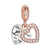 New 925 Silver Pearl Set Charms Ring Heart Earrings Beads Romantic Pendant Fit Bracelets Necklace Fine Jewelry Gift