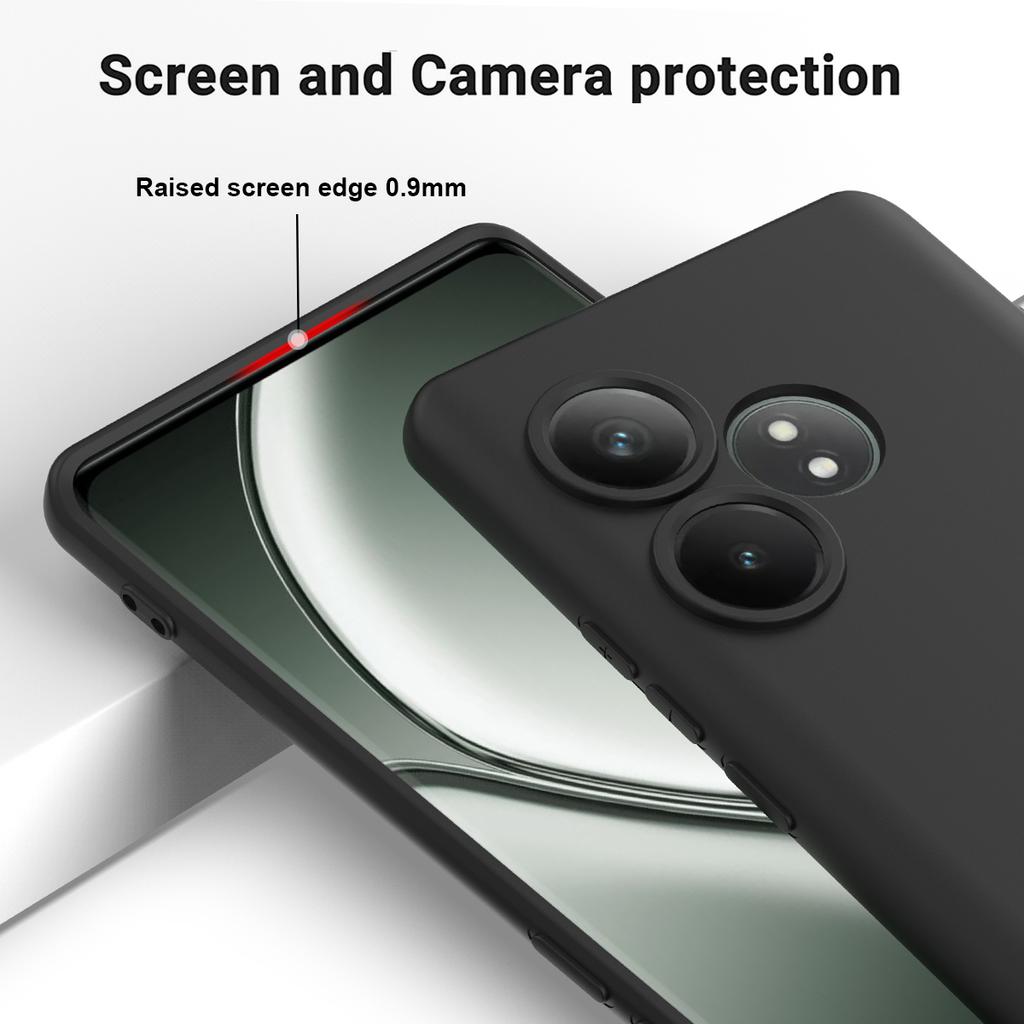For Realme GT Neo6 5G Case Liquid Silicone Anti-Scratch Phone Cover with Hand Strap