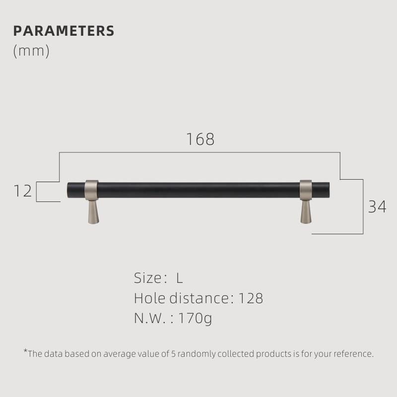 Dooroom Brass Furniture Handles T-bar Light Luxury Fashion Black Gold Silve Wardrobe Dresser Cupboard Cabinet Drawer Pulls