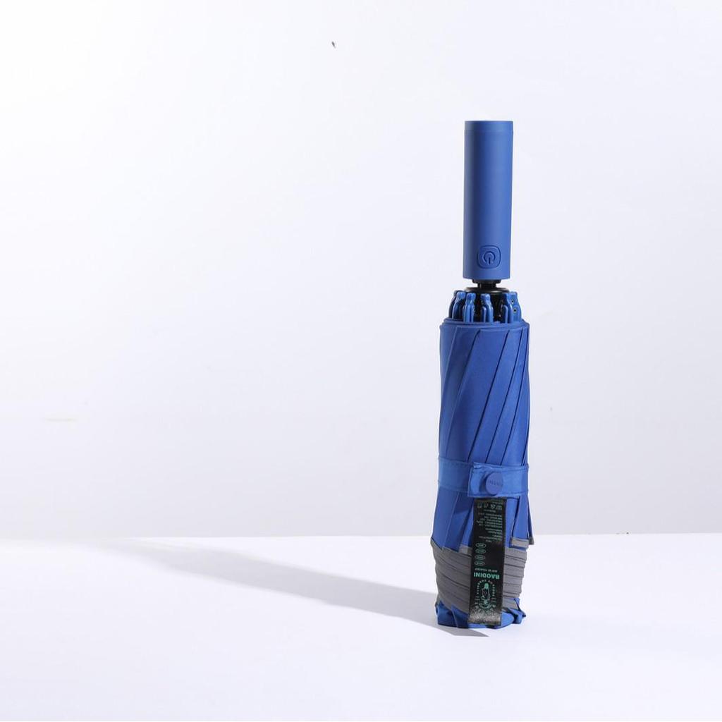 10-Rib Automatic Safety LED Reflective Umbrella with Reverse Close for Sun and Rain Protection