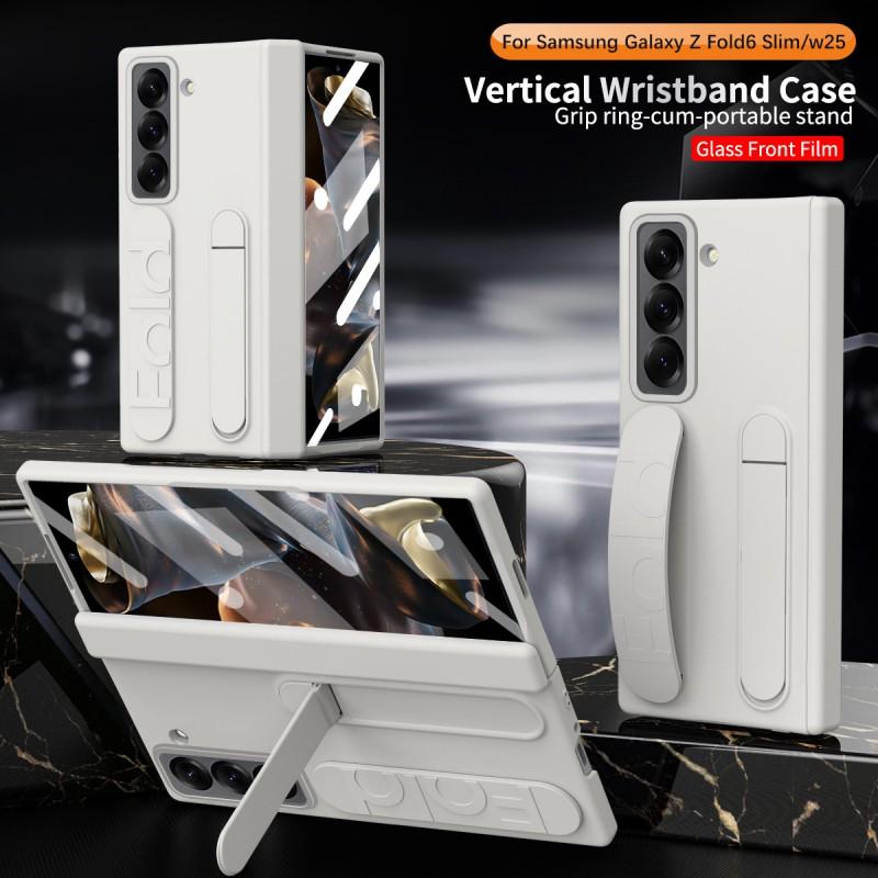 Slim Foldable Phone Case Galaxy Z Fold6 SE W25 With Wrist Strap Stand Full Coverage Shockproof PC Shell
