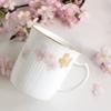 Okura Art Pottery Sakura Series 3rd Edition "Hatsumiyozakura" Mug, Coffee/Tea, Approx. 310cc, Made In Japan, 105C/A682-3