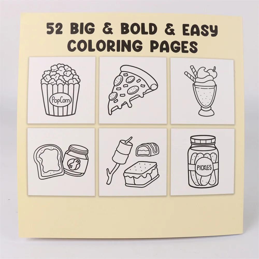 Coloring Book Halloween Ghost Food Drinks for Adults and Teenagers, Featuring Cute Horror Creatures As Painting Gifts