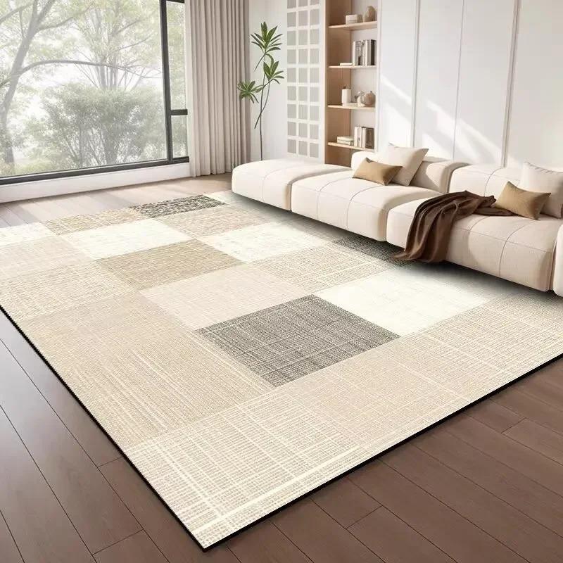 Nordic Style Geometry Large Carpet Light Luxury Bedroom Rugs Living Room Decoration Rugs for Bedroom Anti Slip Floor Mat