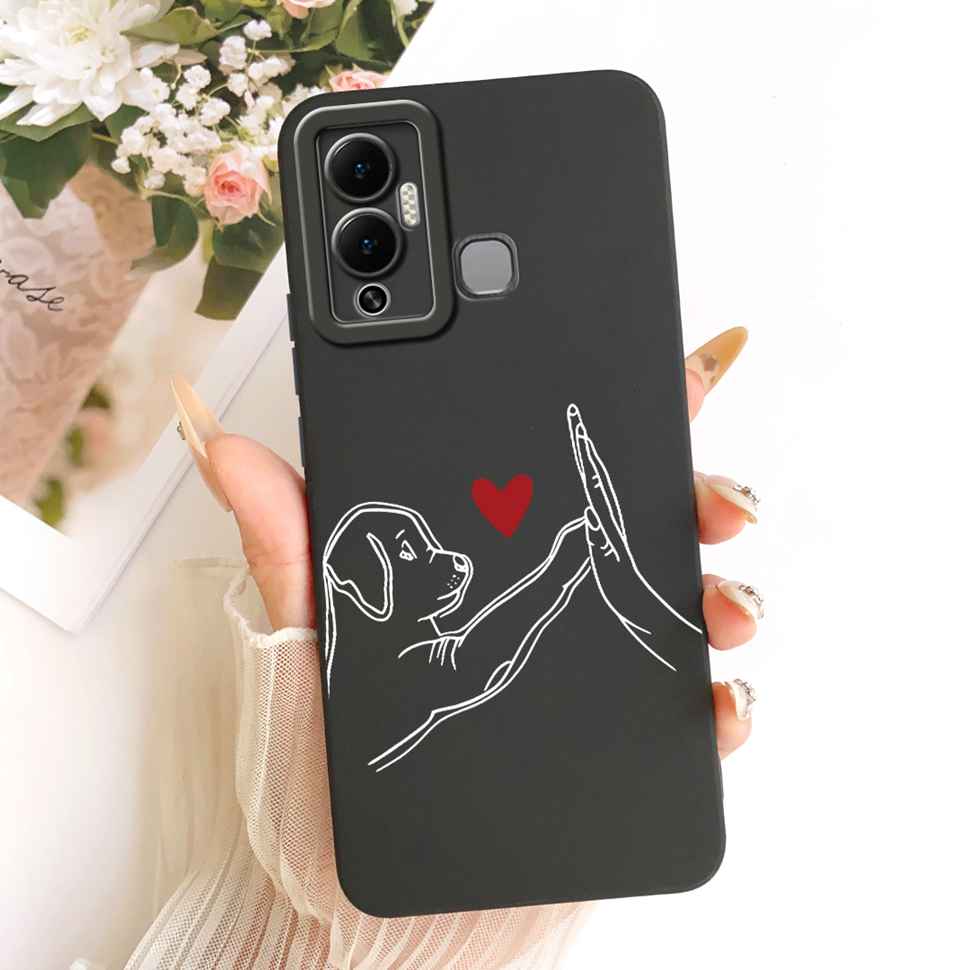 Casing For Infinix Hot 12 Play Cover X6816C X6816 Silicone Cat Dragon Pattern Case For Infinix Hot12 Hot 12 Play Shell Covers