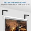 Adjustable Projector Screen L Brackets, 6Inch Wall or Ceiling Mount with Extension Hooks, Supports up to 80 Pounds