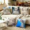 YYosuga No Sora Countryside Town School Girl  Square DoubleSided Printed Pillow Case Bedroom Bedside Pillow Sofa Cushion Cover