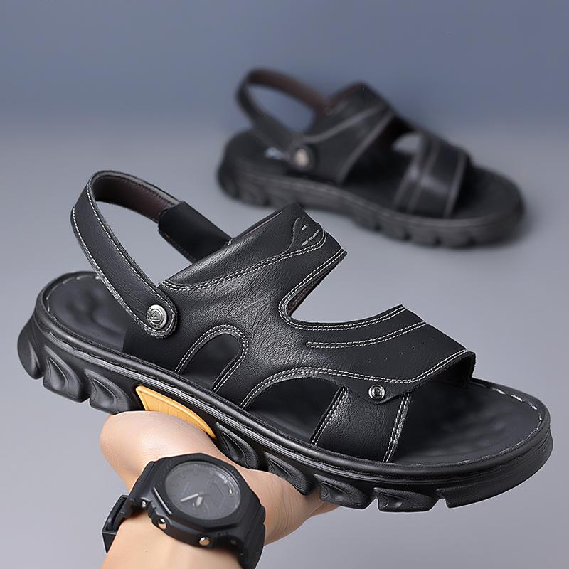 

Летние мужские повседневные пляжные сандалии на мягкой подошве, брендовые удобные, освежающие и дышащие пляжные сандалии с мягкой подошвой и противоскользящими свойствами 44 чёрный