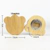 Magnetic Bamboo Wood & Stainless Steel Bottle Opener/Fridge Magnet Multi-functional Sticker, zkp-02.