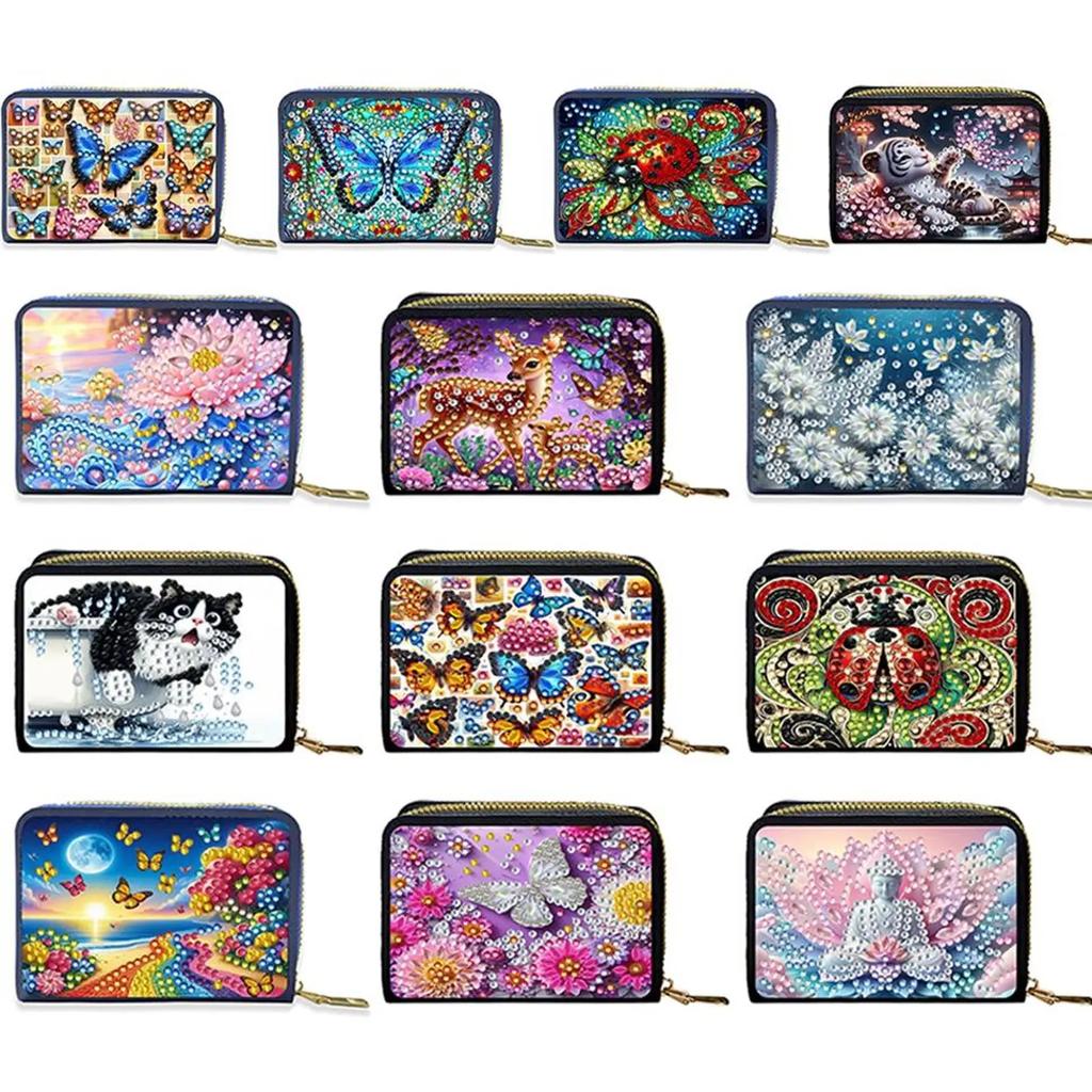 DIY Diamond Painting Card Holder Wallet Purse Diamond Art Wallet Pouch DIY Craft Gifts for Women
