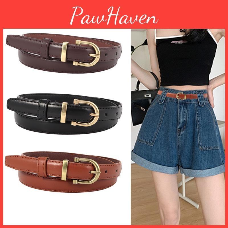 Leather Vintage Belt Women Versatile Decorative Waistband Casual Strap Jeans