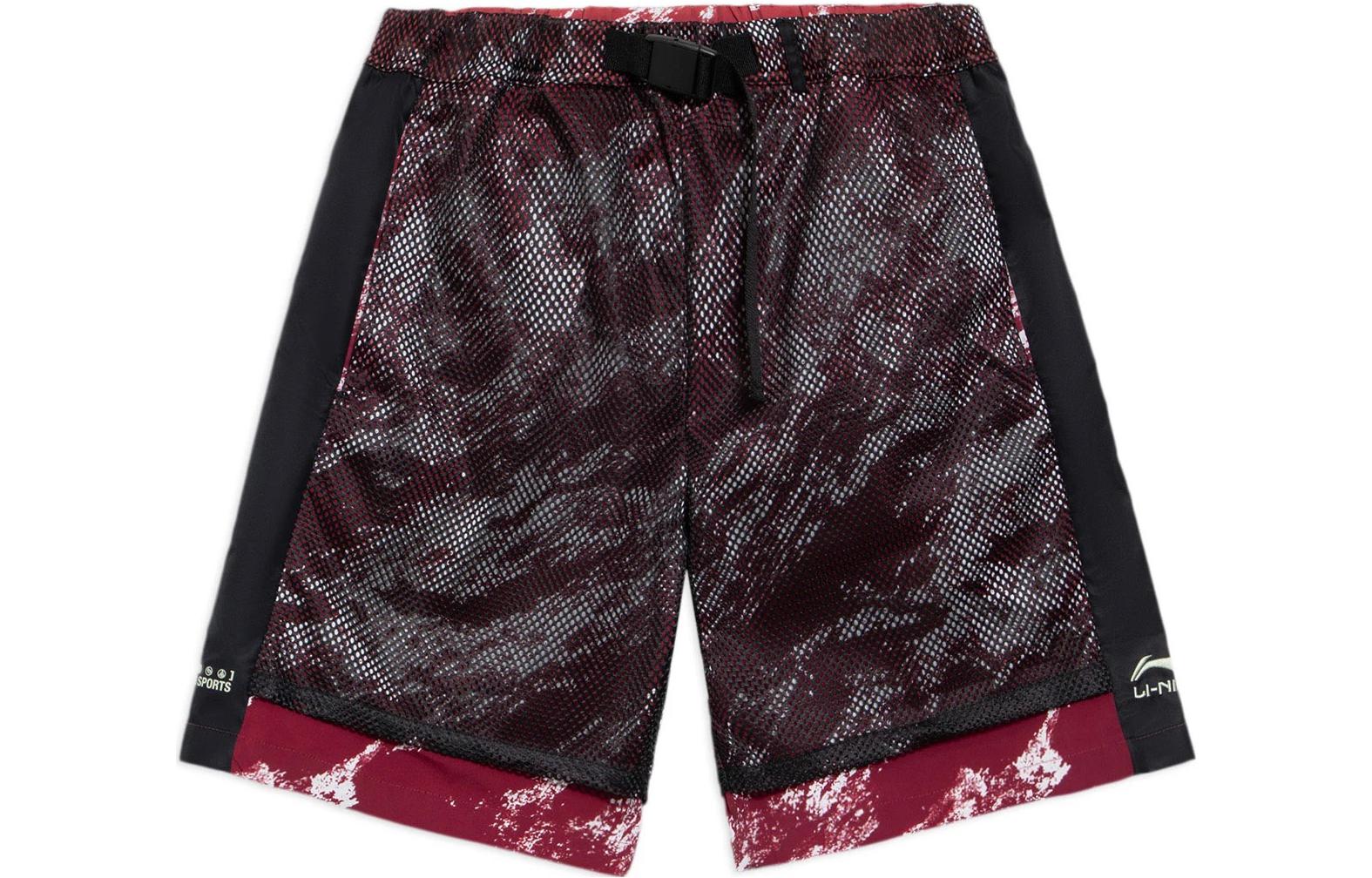 Li Ning Casual Shorts Men s Deep Burgundy AKSS051-1 XXL