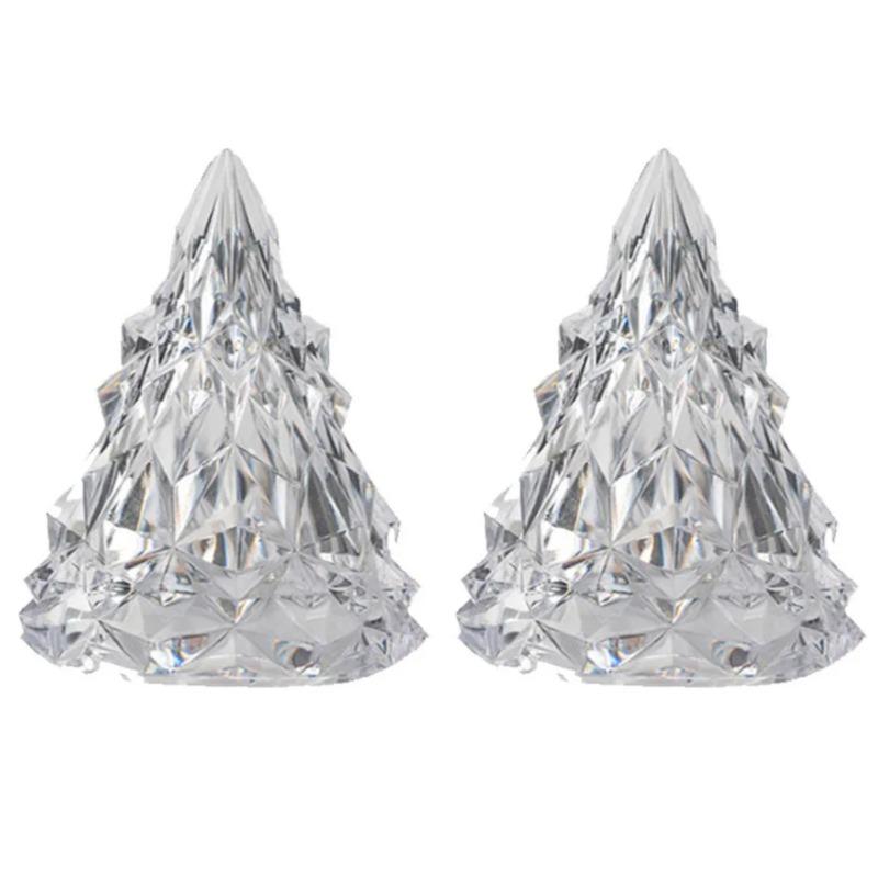 Night Light Ins Christmas Tree Modelling Table Lamp Crystal Diamond Night Light Dormitory Bedroom Bedside Ambient Light Christmas Party Home