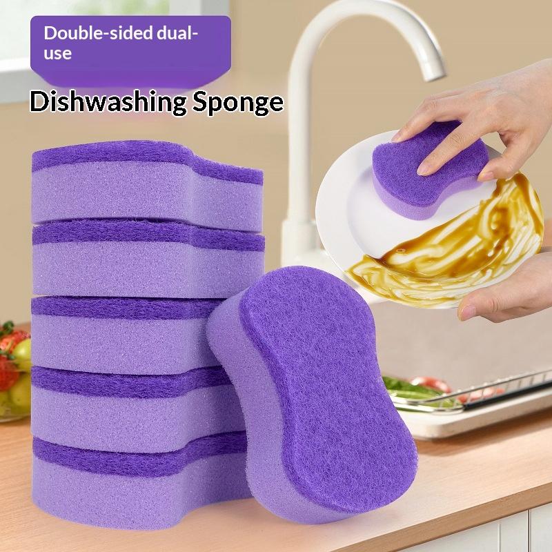 5 PCS Heavy Duty Dishwashing Scrub Sponges Non-Scratch Multi Use for Kitchen Bathroom Wall Tile Cleaning