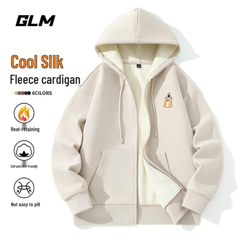 

GLM Men s Plush Fleece Hooded Zip-Up Cardigan XL