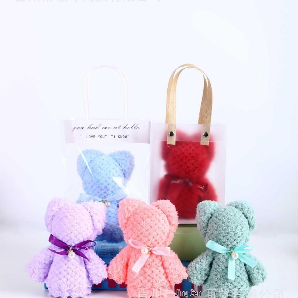 Coral Fleece Pineapple Plaid Bear Towel Souvenir - Perfect for Birthday or Wedding Gifts