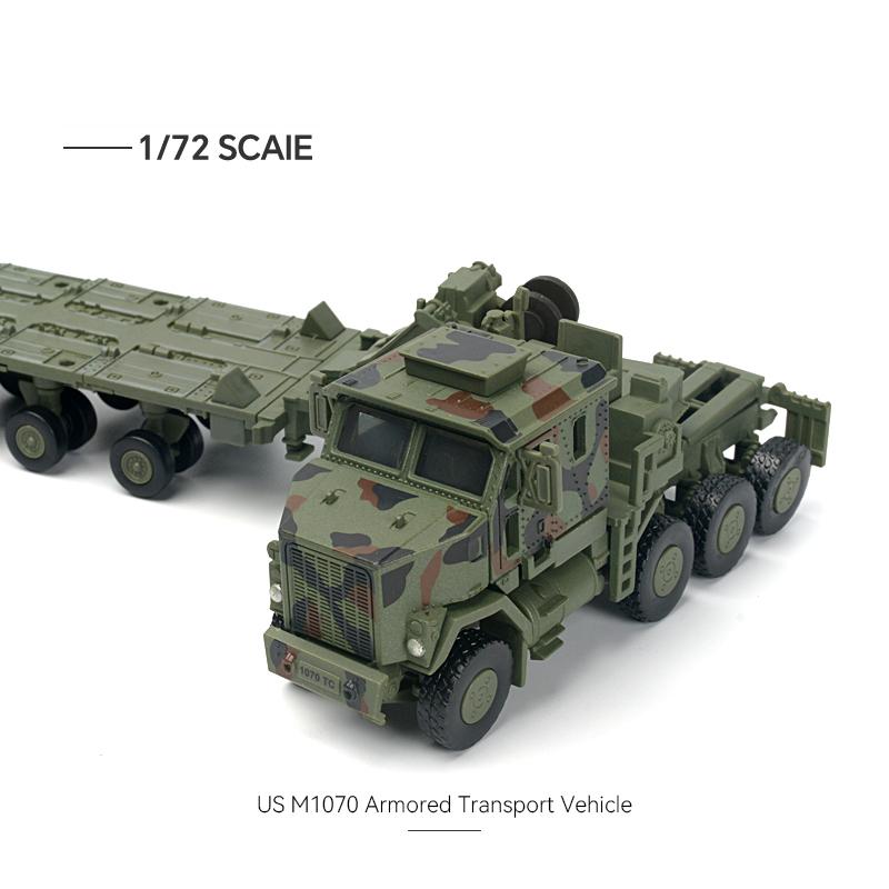 1/72 US Army Modern Military Model M1070 Heavy Tank Transporter M1A2 Abrams Main Battle Tank Airplane Puzzle Assembly Model Toy