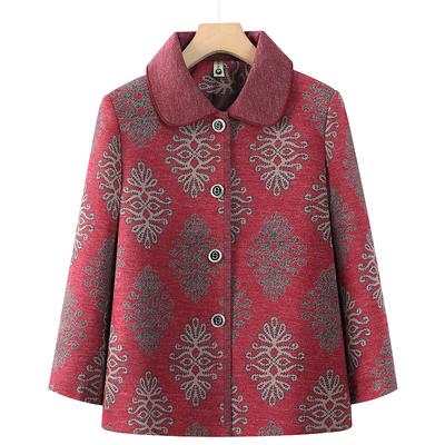 Women's Coat New Top Old Lady Lapel Clothes