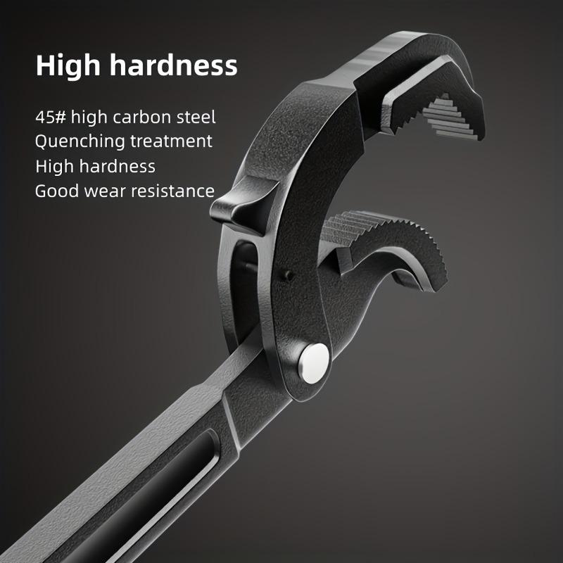 Adjustable Socket Pipe Wrench, Pointed Tail Universal Wrench with Auto Lock Design, Multi-Purpose Quick Pipe Repair Tool