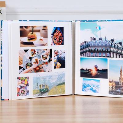 20 Blätter/40 Seiten Selbstklebefolie DIY-Album Hohe Kapazität 28x26cm DIY Selbstklebendes Fotoalbum Kreativ Handgemacht