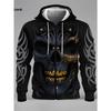Felpa con cappuccio casual alla moda 3D stampata transfrontaliera oversize autunno/inverno