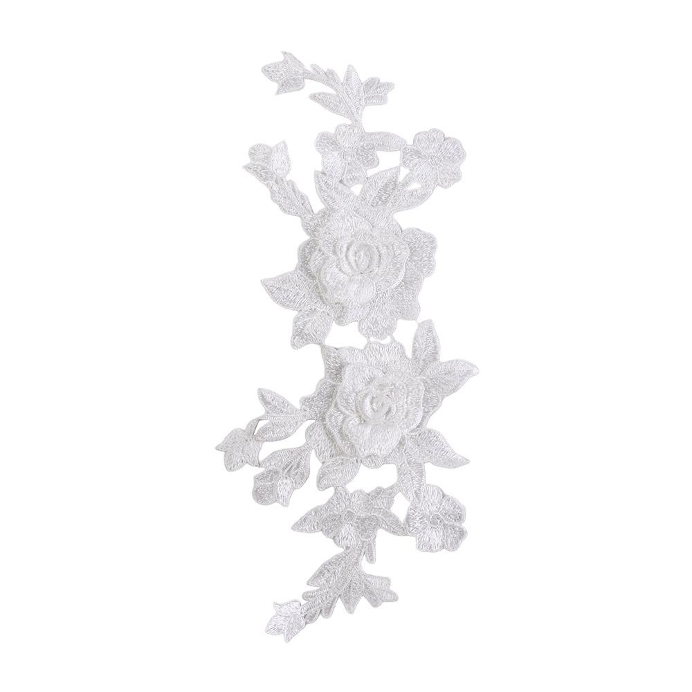 Clothes Accessory Rose Flower Applique Handmade DIY Crafts Cloth Patch Lace Fabric Cloth Applique Women