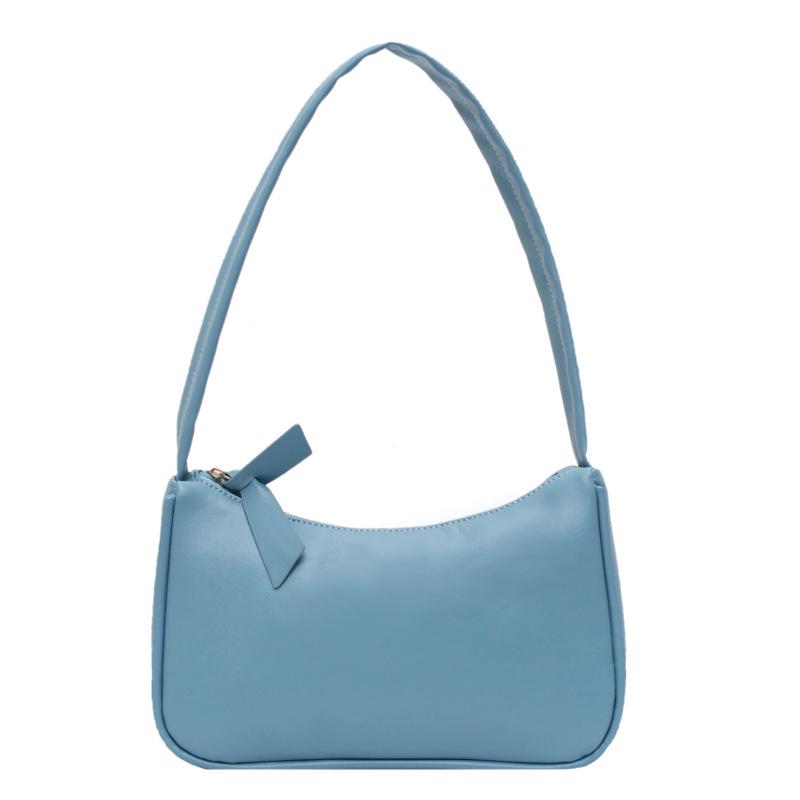 Small yellow bag summer new design retro simple armpit bag portable small bag baguette bag