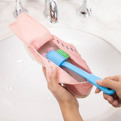 Brosse multifonction brosse à chaussures à cinq côtés brosse souple à manche long brosse à chaussures