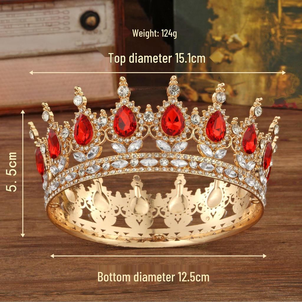 Elegancka Korona Ślubna Nakrycie Głowy: Wykwintna Dekoracja Tortu Weselnego, Urodzinowego i Akcesoria do Włosów dla Panny Młodej