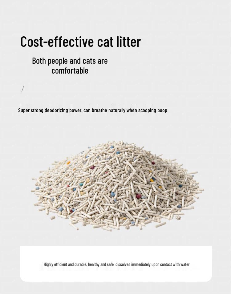 Boca Cat Deodorizing Tofu & Bentonite Litter - Cherry Blossom/White Tea Scent, 2.5kg, Dust-Free