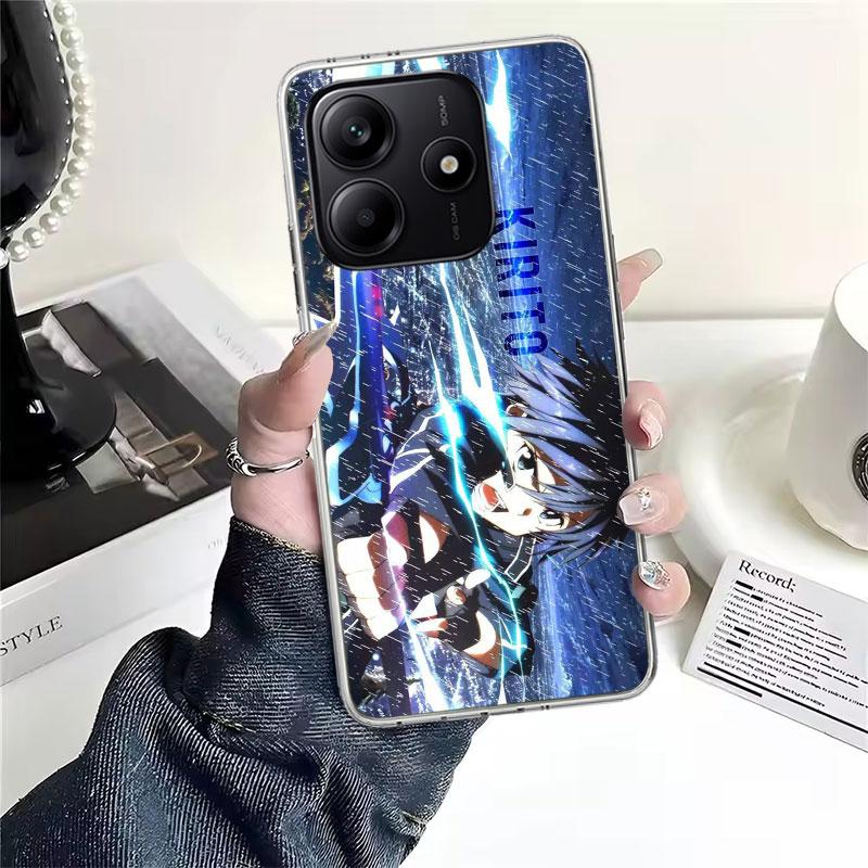 

М який чохол для телефону Sword Art Online Кіріто для Xiaomi Redmi Note 15 14 14S 13 12 Pro Plus 12S 11 11S 11E 10 10S 11T 5G Fundas Coque Redmi Note 15 Pro 4G