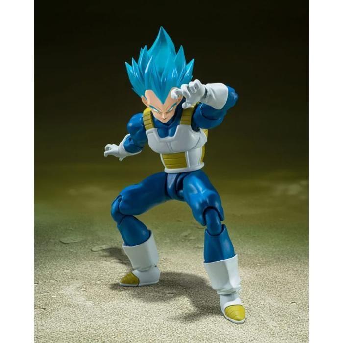 Figur - TAMASHII NATIONS - S.H. Figuarts - Super Saiyan Gott Vegeta - Sehr beweglich - Zubehör enthalten