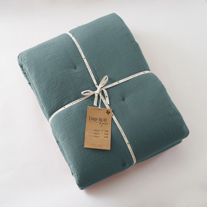 Edredon ou Bout de lit "Gaïa" toutes dimensions "Gaze de Coton" - Gaia Canard - 180 x 240 cm