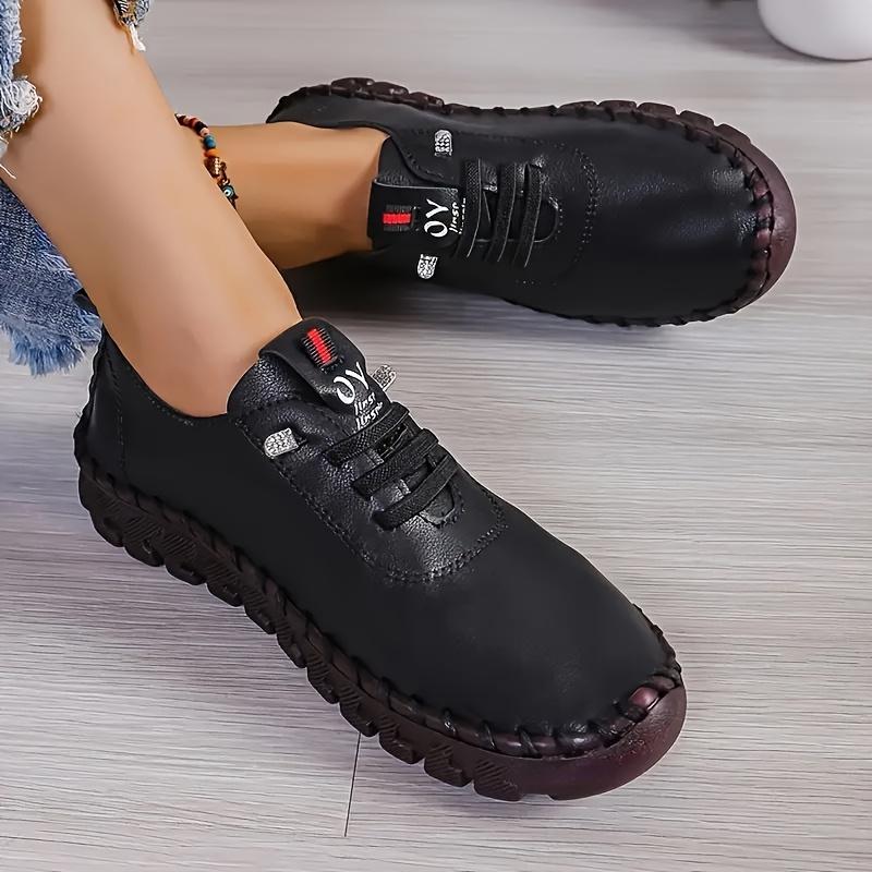 Women's Minimalist Low-Top Sneakers - Round Toe Comfortable Lace-Up Shoes, Soft & Cushioned Rubber Sole Casual & Dressy Outfits for Women