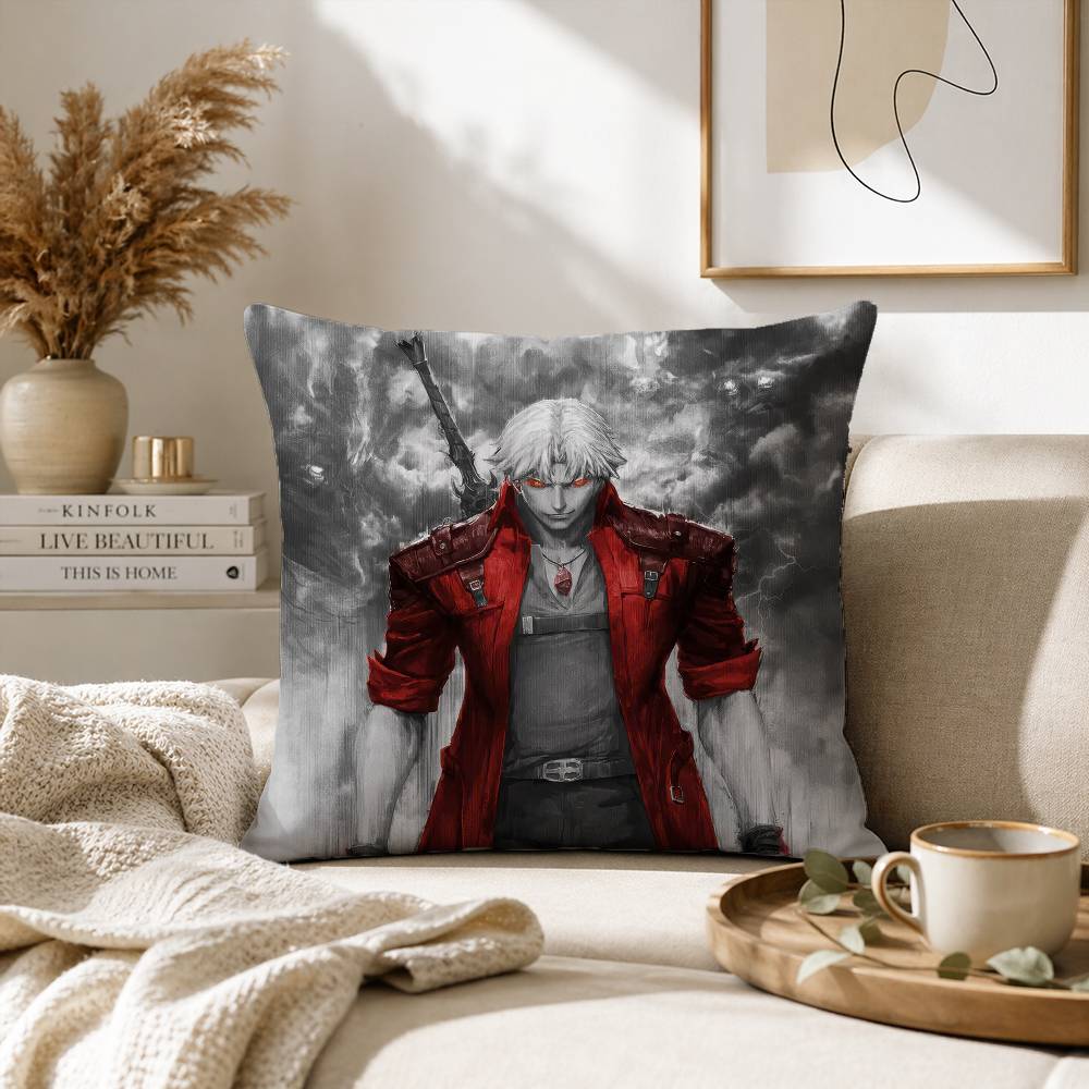 D-Dante D-Devil May C-Cry Pillow Case for Sofa Living Room Home office Decor Protective Cover