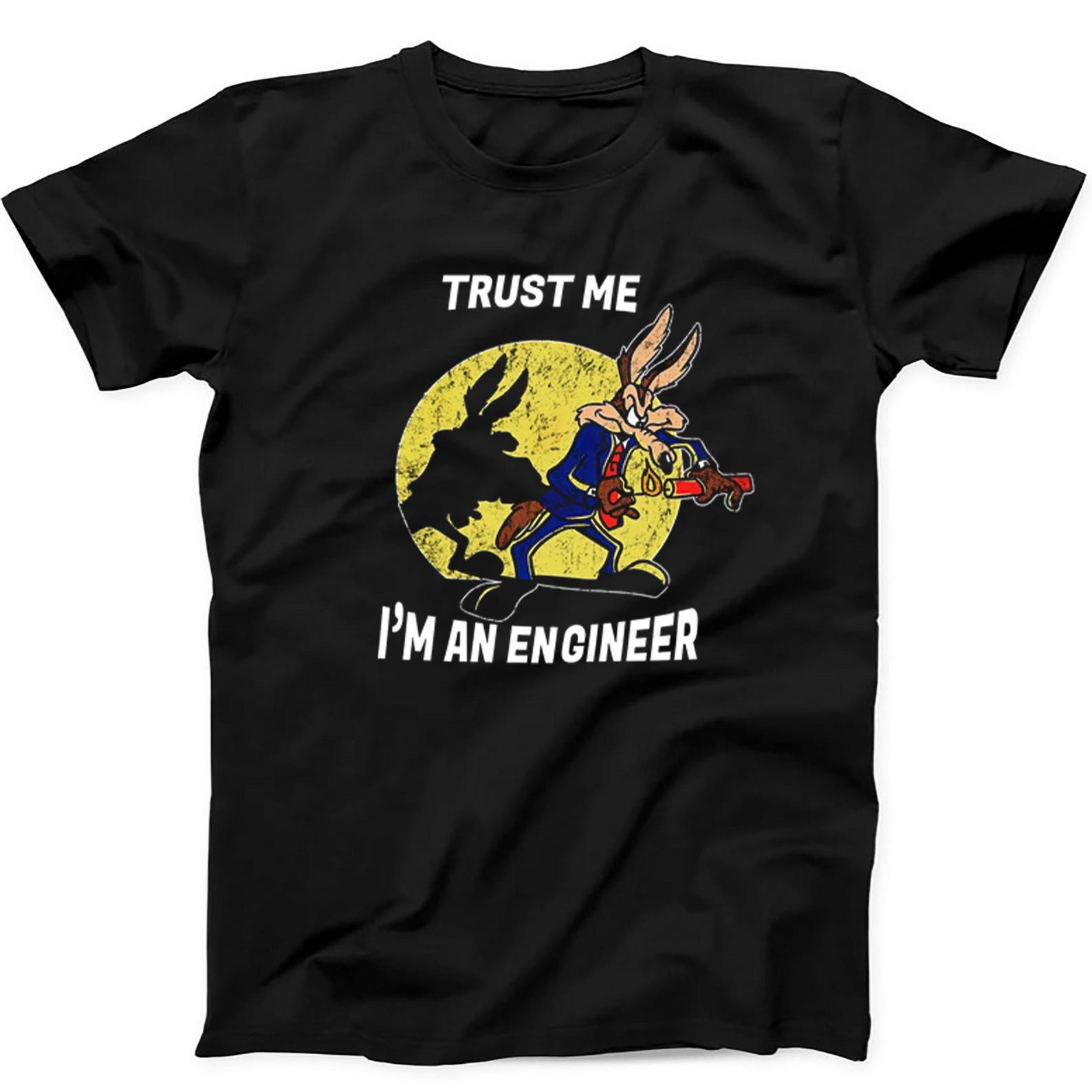 Trust Me I Am An Engineer Meme Funny Gift Tee Black T Shirt 636 S