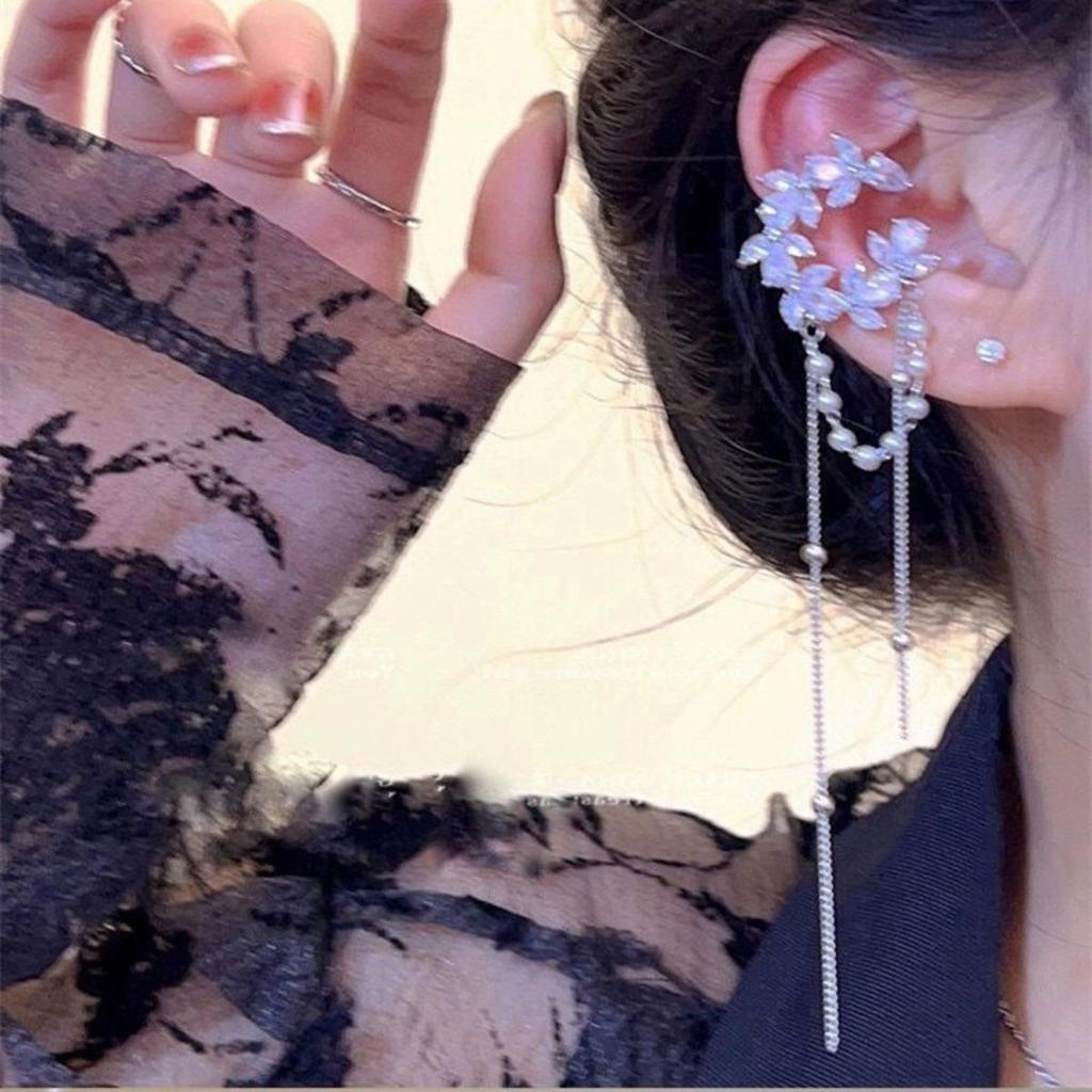 Elegant Long Tassel Pearl Earrings – High-End Women's Fashion Ear Cuffs with Sweet, Individual Style