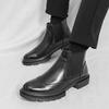 Fashion Classic Retro Style Men's Chelsea Boots Branded Urban Business Leather Casual Boots Slip-on Comfort Men's High Top Leather Boots