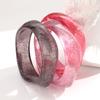 New Gold Powder Irregular Square Acrylic Wide Bangle for Women Statement Resin Geometric Stack Bracelets Fashion Jewelry Gift