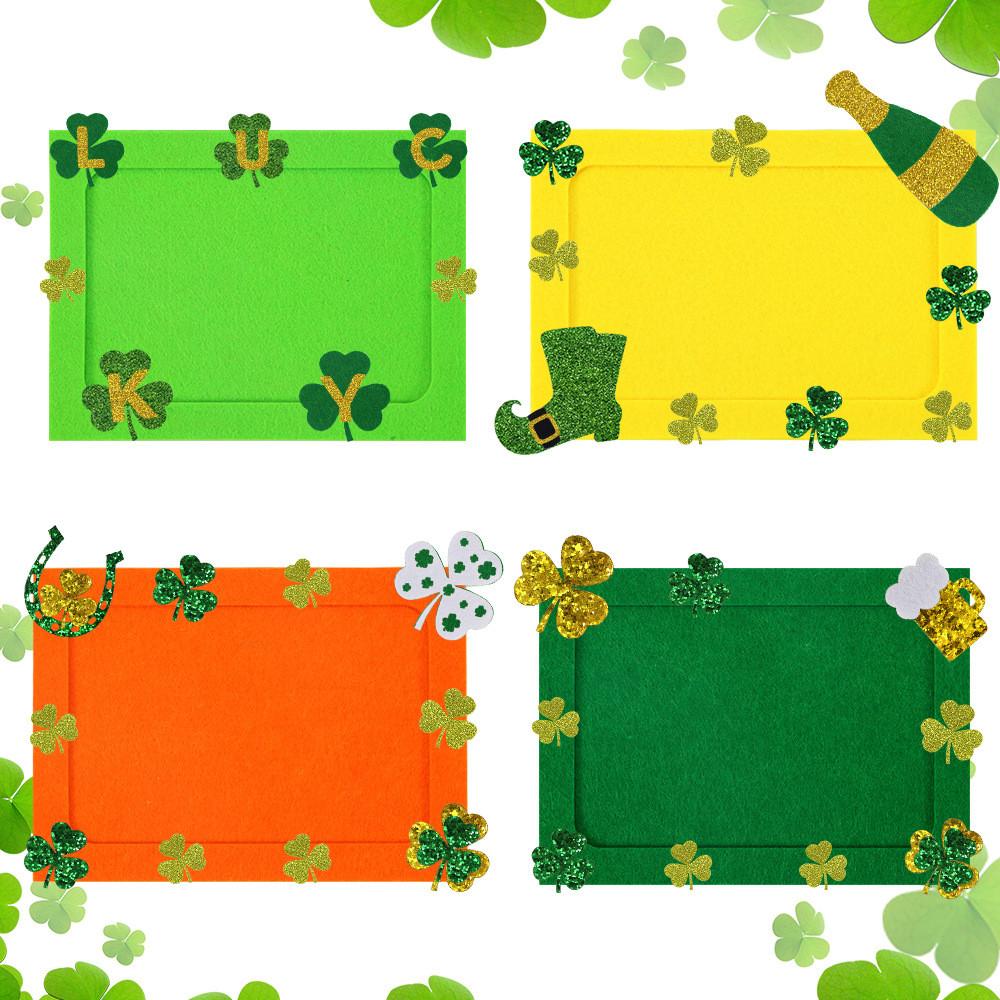 Diy Colorful Irish Photo Frame Set In Orange Yellow Green Shades Perfect For St Patricks Day Festivities And Decor Home