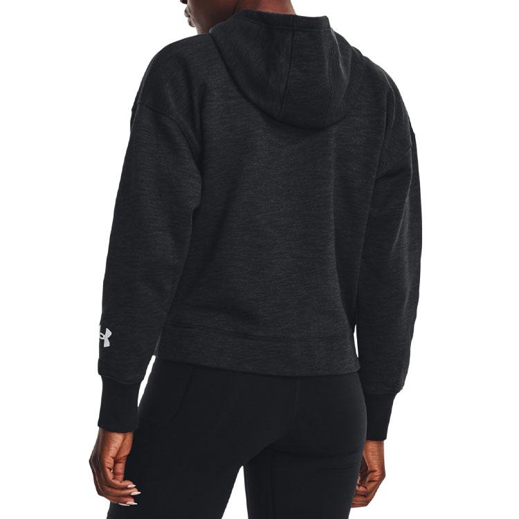 Under Armour Solid Color Logo Print Zip-Up Hoodie Women hoodies Black 1374106-001
