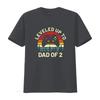Leveled Up To Dad Of 2 Two Retro Video Game Controller T Shirt Fathers Day Gaming Expecting vintage Washed Soft Comfortable