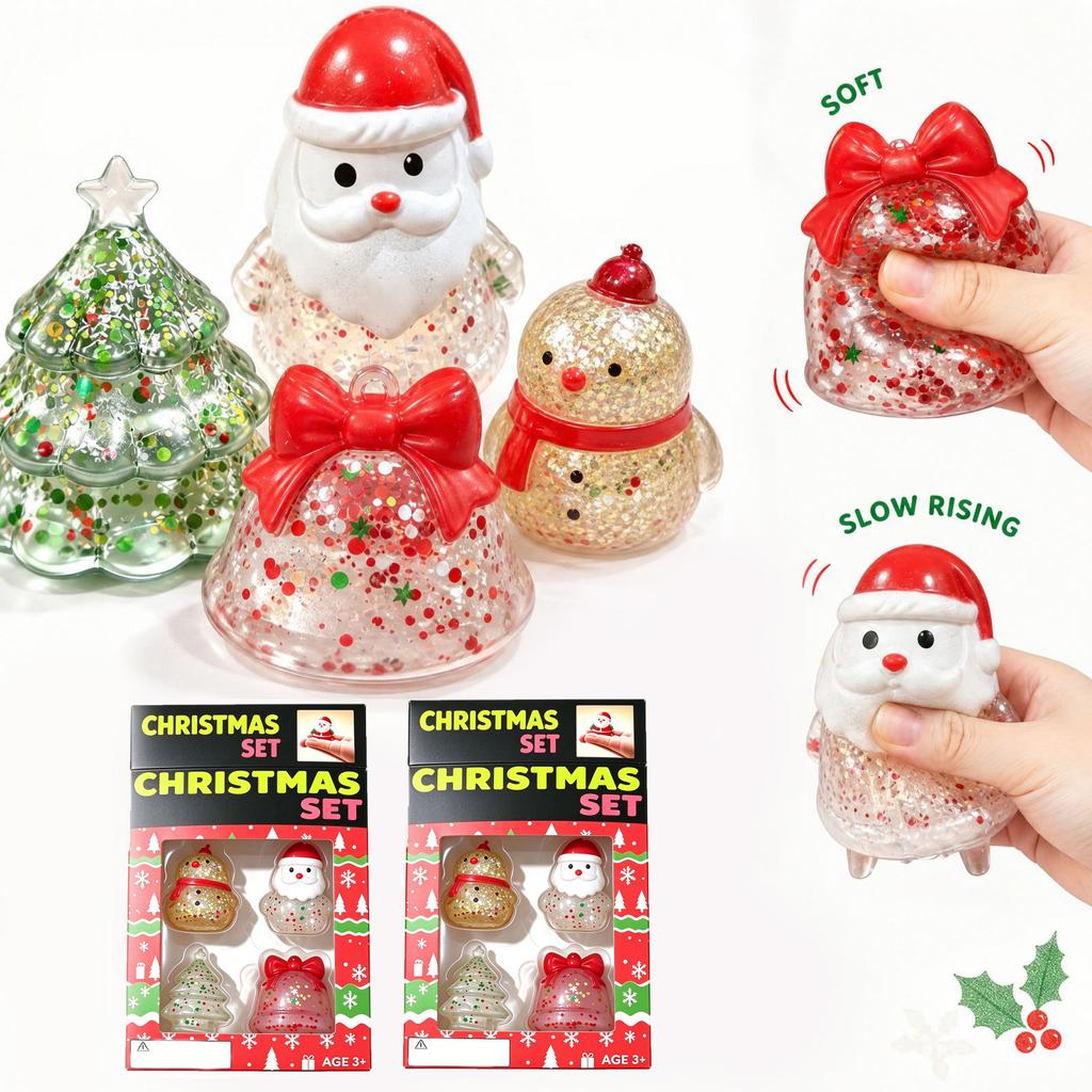 Christmas Toys, Maltose-Filled Toys with, 4-Piece Box Set