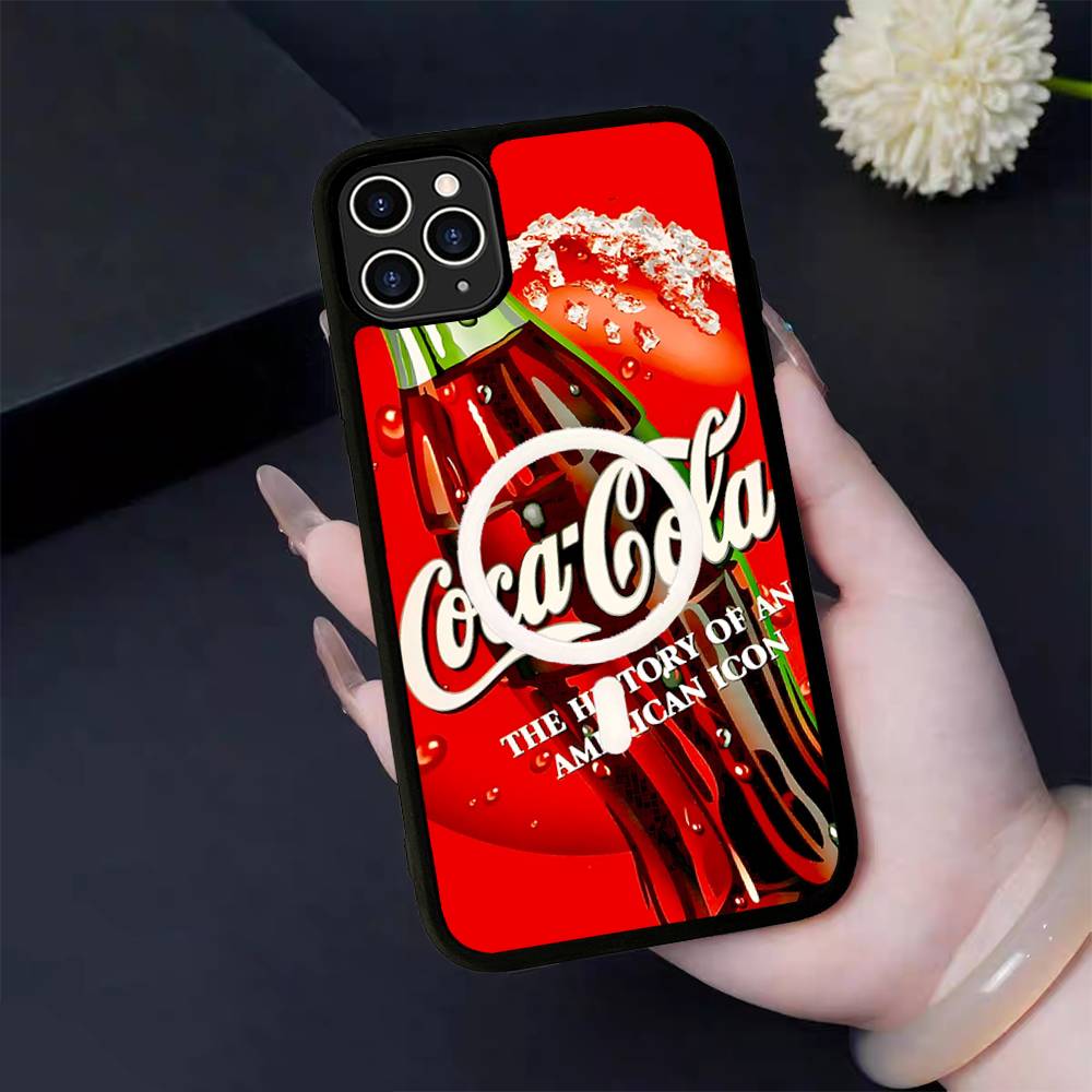 Bevande Calde C-Coca C-Cola Custodia Magnetica per Telefono Magsafe Wireless PC+TPU Per IPhone 11 12 13 14 15 16 17 Pro Max Plus