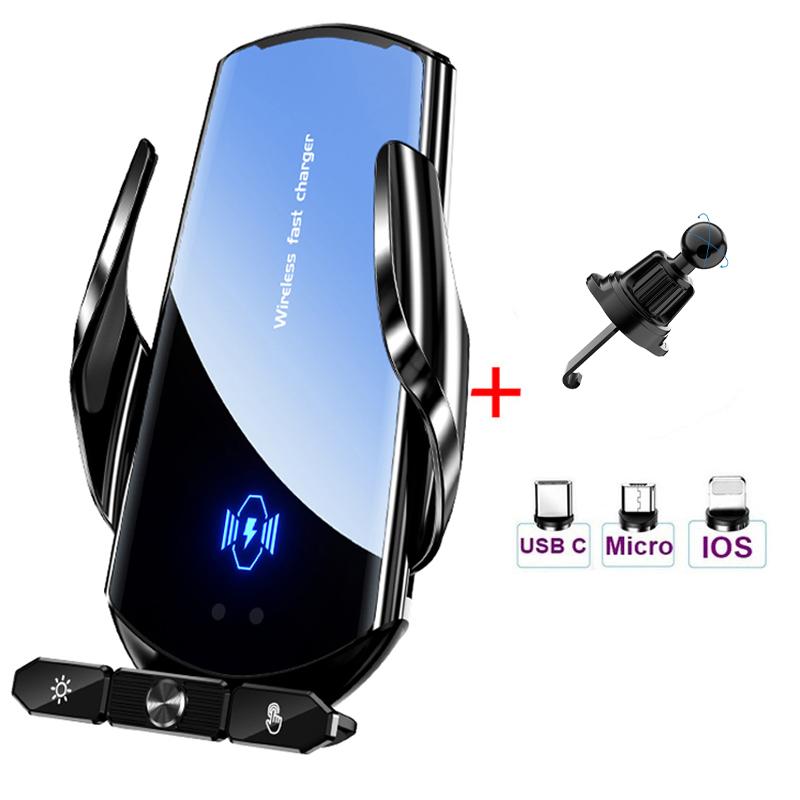 50W Wireless Charger Car Air Vent Stand Phone Holder Fast Charging Station For Samsung S22 S21 S20 S10 iPhone 12 13 14 Pro Max