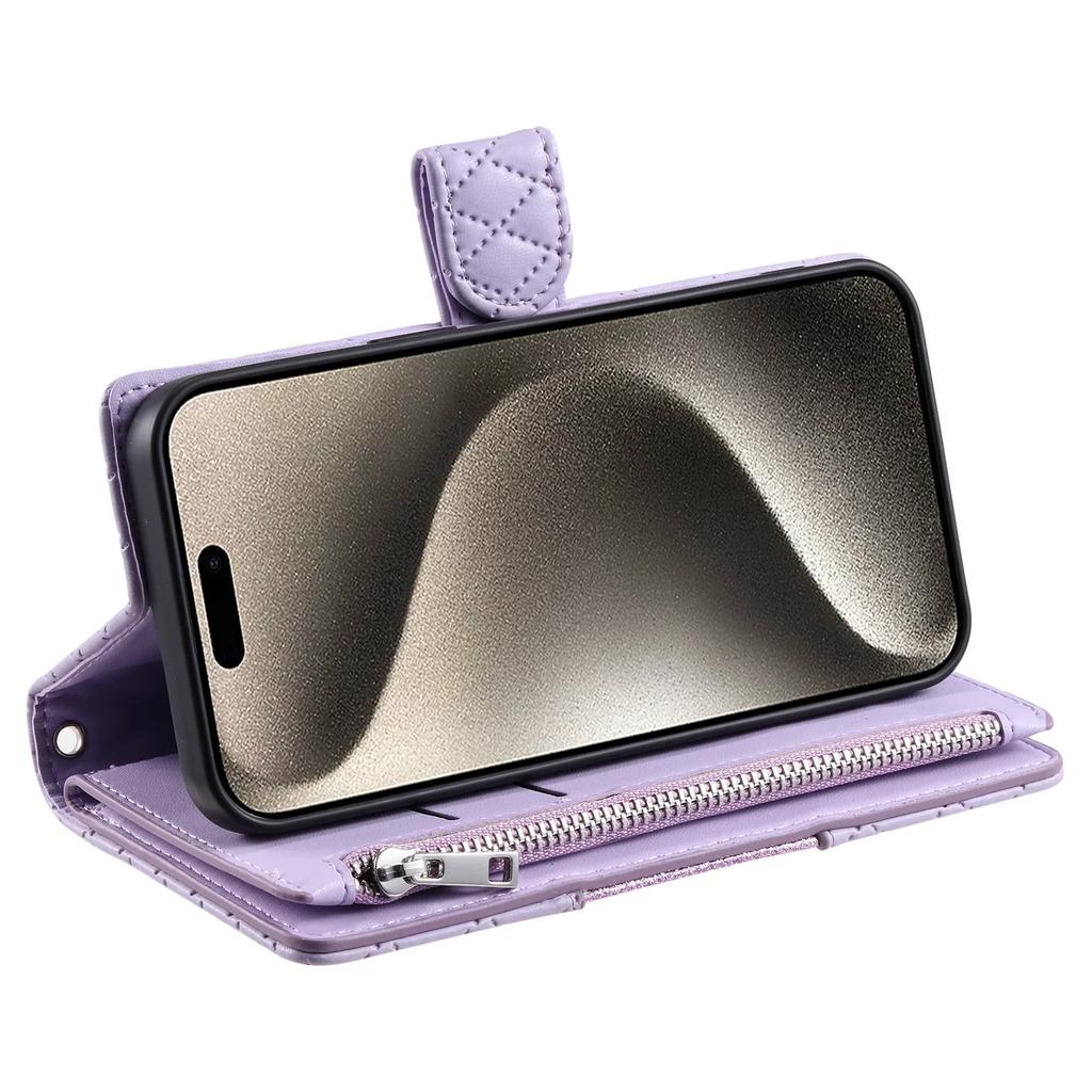 Crossbody Cards Solt Wallet Leather Bling Zipper Bag Purse Case For iPhone 15 16 Pro Max 14 13 12 11 XS XR Plus Glitter Cover