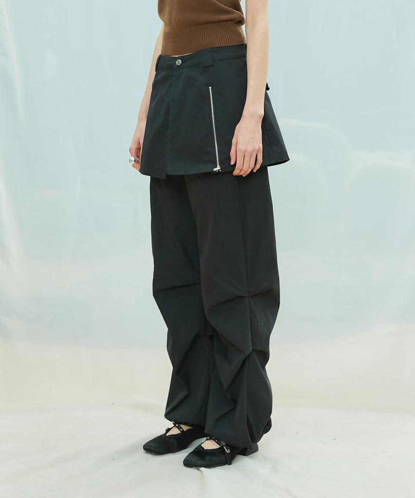 LARTIGENT L9 Parachute Skirt Pants(Black)