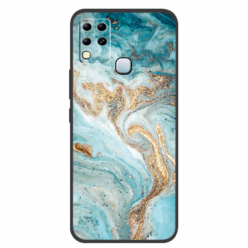 For Infinix Hot 11 G37 Case X689F Marble Silicone Protective TPU Soft Back Cover for Infinix Hot11 G37 128GB Funda Cartoon Coque